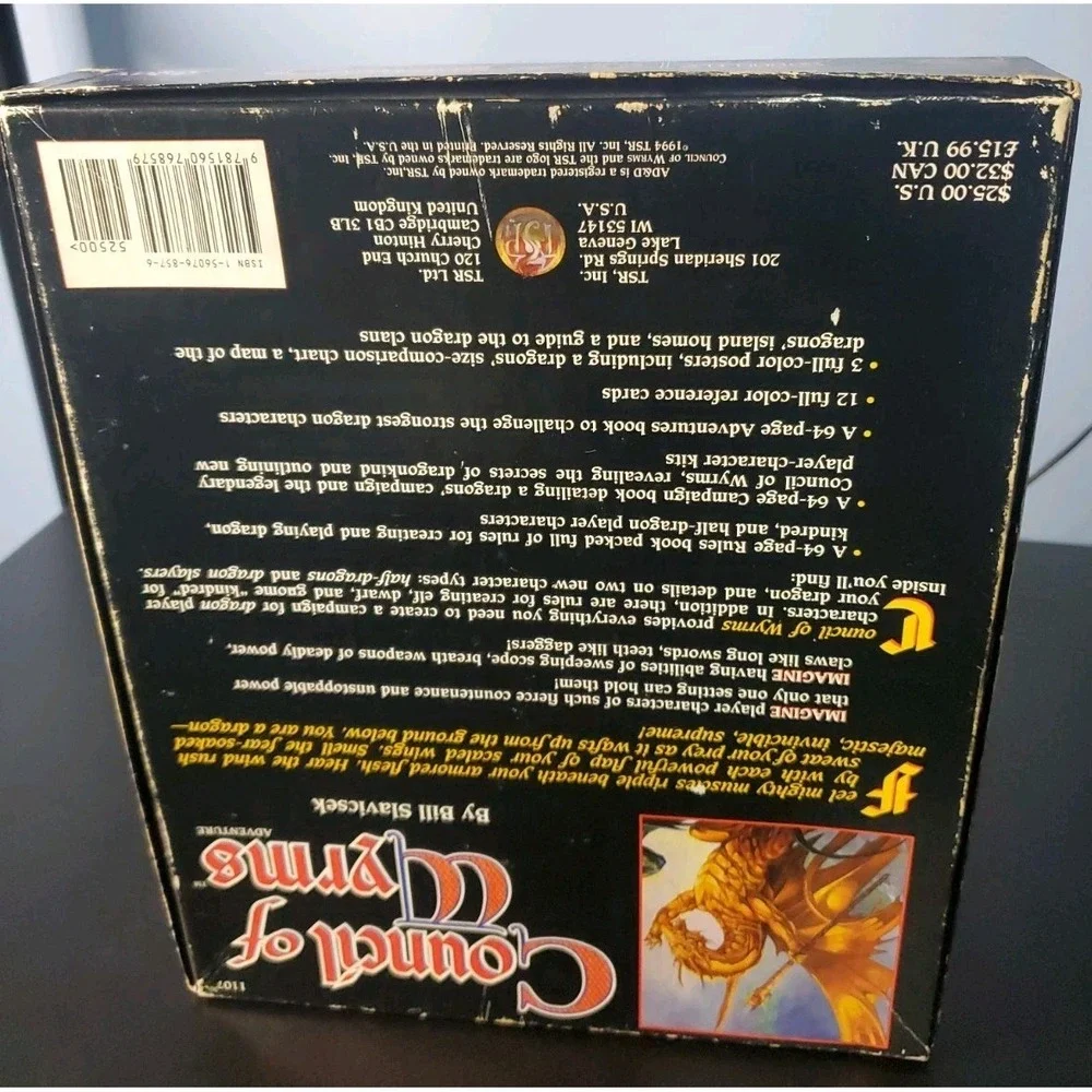 Advanced Dungeons & Dragons | Council of Wyrms  Boxed Set | Incomplete